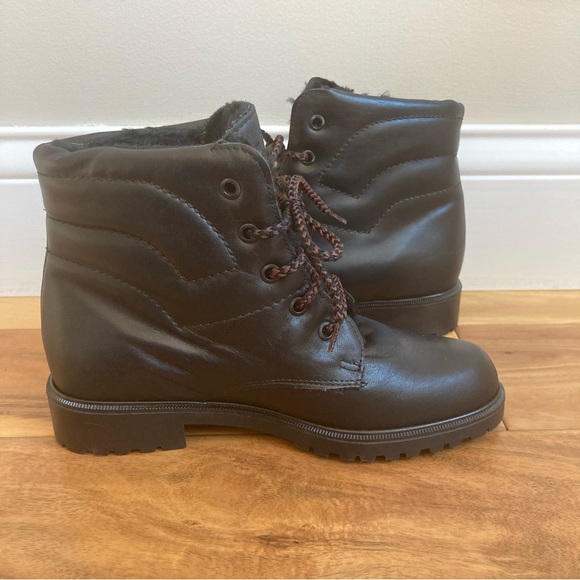 NWT Vintage Waterproof Black Leather Lined Insulated Winter Moto Boots 6.5 - Picture 6 of 12